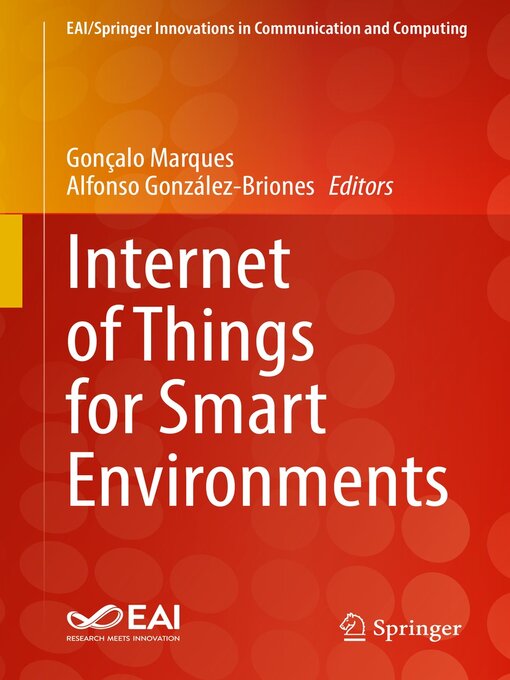 Title details for Internet of Things for Smart Environments by Gonçalo Marques - Available
